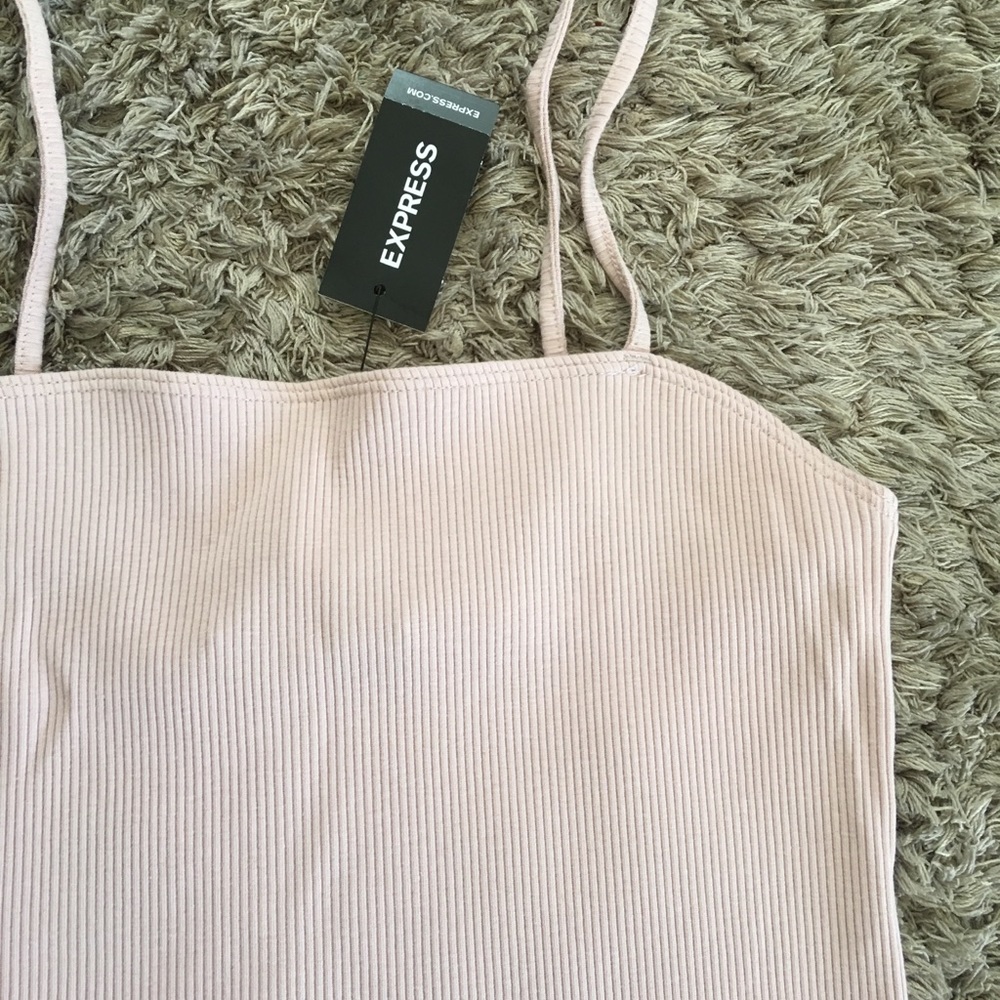 Pink Square Neck Ribbed Tank - Picture 4 of 4